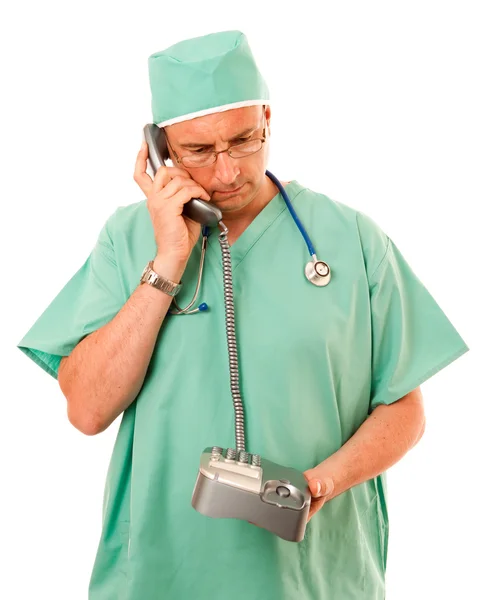 Chirurg na telefon — Zdjęcie stockowe