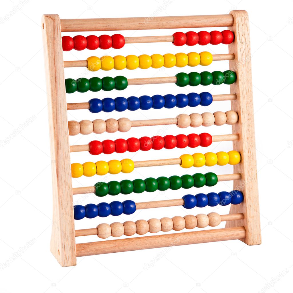 Abacus With Bright Colored Beads