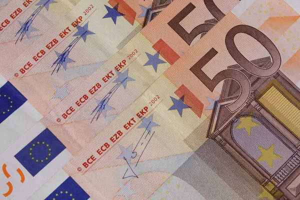 Bunch euros notes — Stock Photo, Image