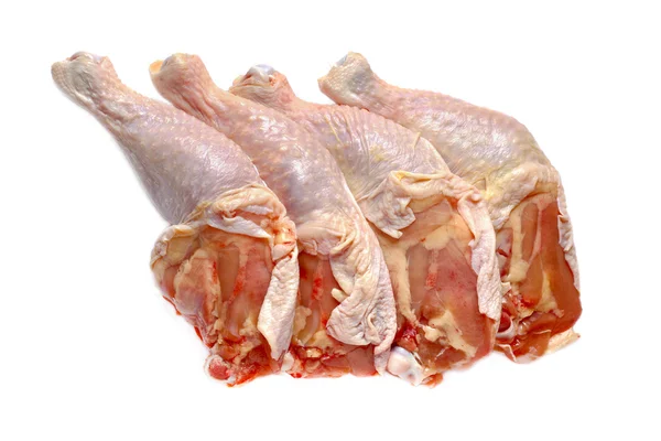 Gambe di pollo crudo Fotografia Stock