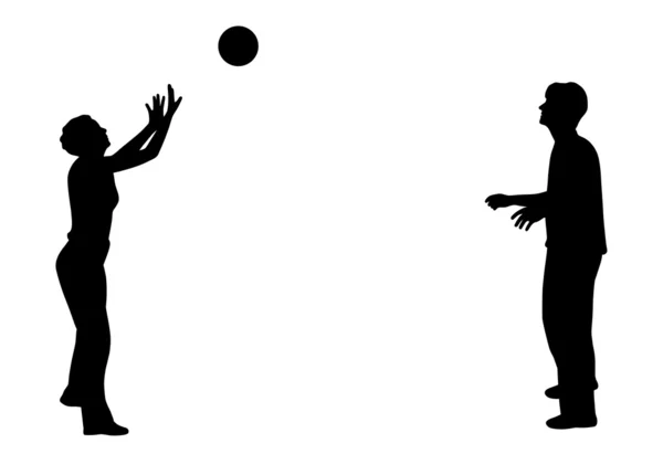 Giocare con la palla — Vettoriale Stock
