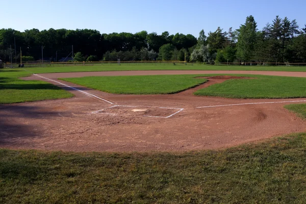 Sombras de campo de beisebol — Fotografia de Stock