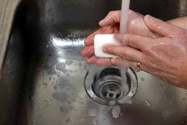 stock image Hands Getting Clean