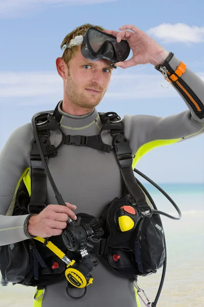 stock image Portrait of a diver