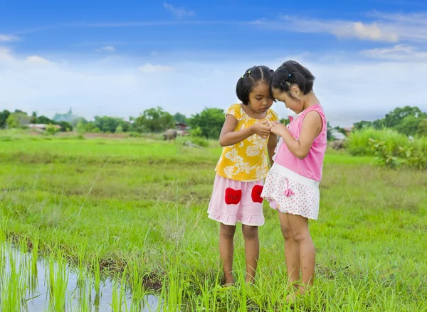 Dvě roztomilé asijské dívky — Stock fotografie