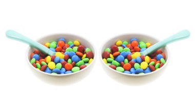 Chocolate Beans in Bowls clipart