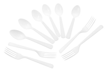 Plastic Spoons and Forks clipart