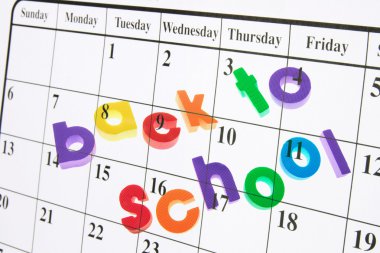 Back to School and Calendar clipart