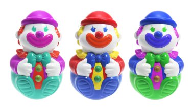 Roly-Poly Toy Clowns clipart