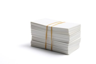 Stack of Blank Name Cards clipart