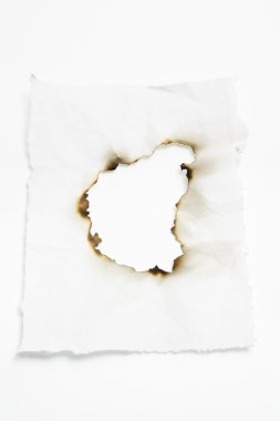 Paper with Burnt Hole clipart