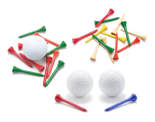 Golf Balls and Tees — Stock Photo, Image