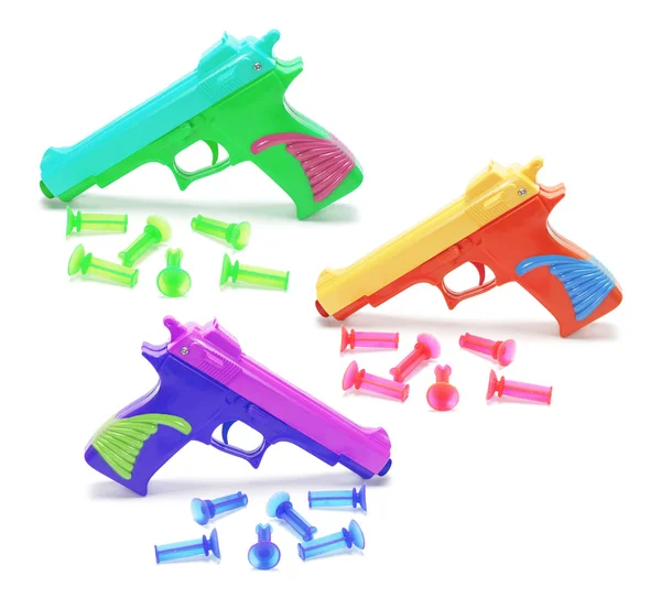 Speelgoed geweren met rubberen kogels — Stockfoto