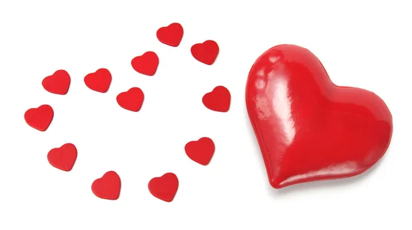 Corações de amor vermelho — Fotografia de Stock
