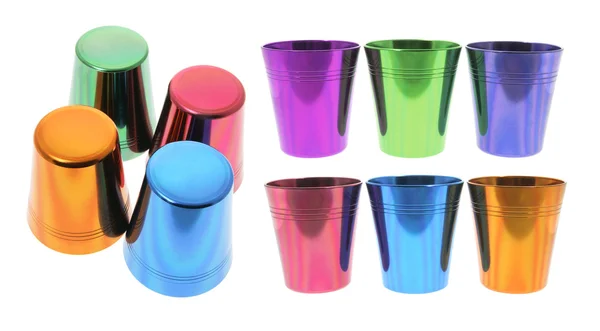 Tin cups — Stockfoto