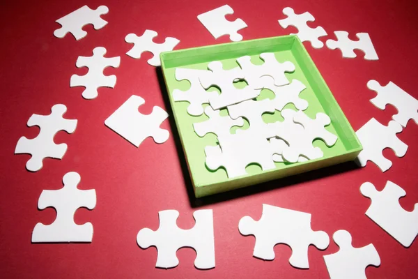 Pezzi puzzle puzzle — Foto Stock