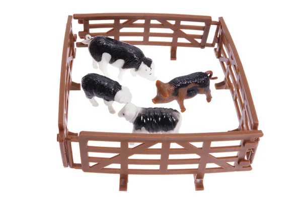 Animais de fazenda em miniatura — Fotografia de Stock