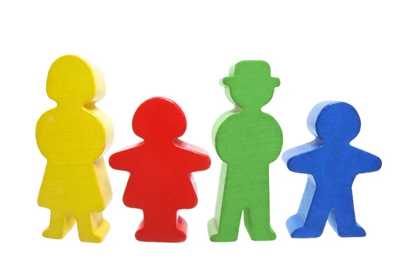Wooden Family Figures — Stock Photo, Image
