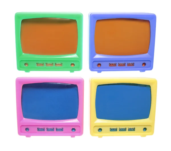 Plastikowa miniaturka-telewizory — Zdjęcie stockowe