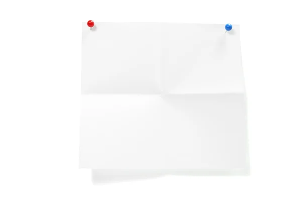 Paper with Pushpins — Stock Photo, Image