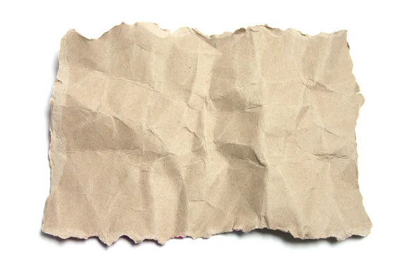 Brown Crumpled Paper — Stock Photo, Image