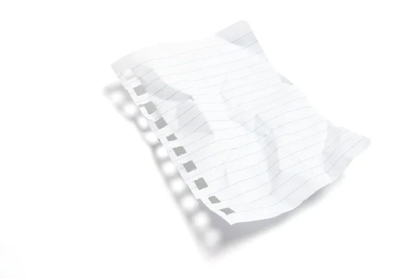 Buruşuk notepad kağıt — Stok fotoğraf