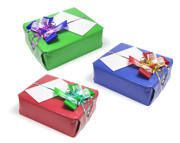 Gift Boxes with Ribbons — Stock Photo, Image