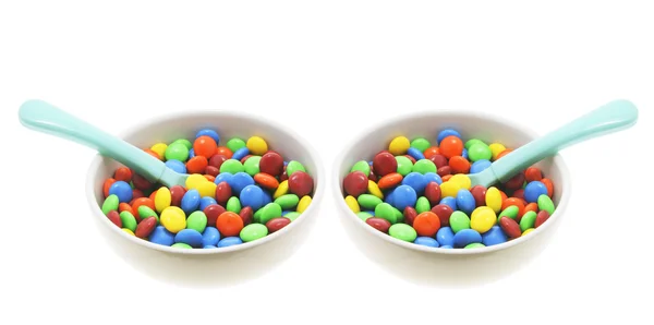 Chocolate Beans in Bowls — Zdjęcie stockowe