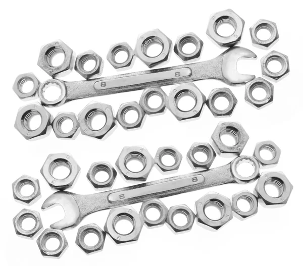 Spanners and Nuts — Stock Photo, Image