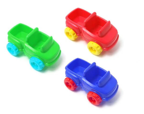 Plastic speelgoed auto 's — Stockfoto