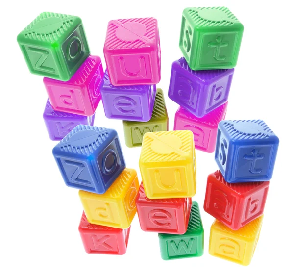 Cubos de plástico del alfabeto —  Fotos de Stock