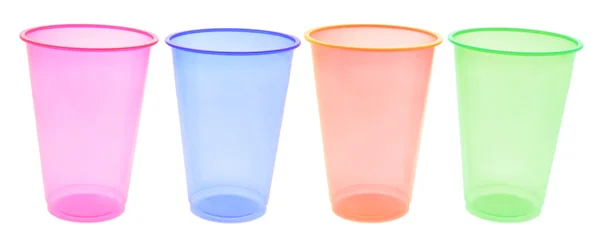 Rózsaszín műanyag pohár — Stock Fotó