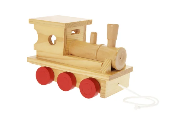 나무로 되는 장난감 기차 — 스톡 사진
