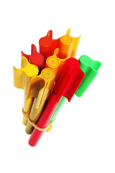Färga pennor — Stockfoto