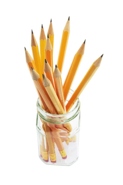 Ołówki w słoik — Zdjęcie stockowe