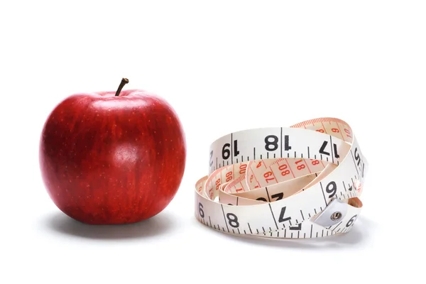 Apple and Tape Measure — Stock Photo, Image