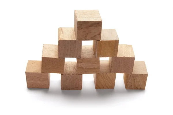 木製キューブのスタック — ストック写真
