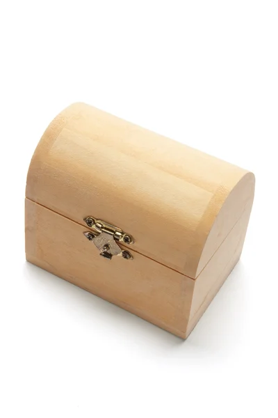 Miniaturowe skarb drewniane pudełko — Zdjęcie stockowe