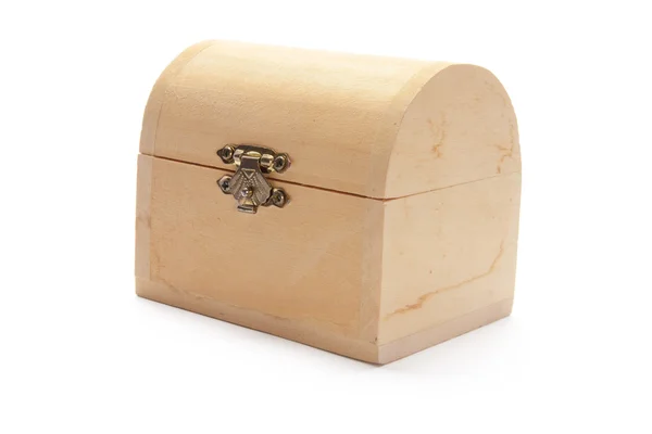 Caixa de tesouro de madeira em miniatura — Fotografia de Stock