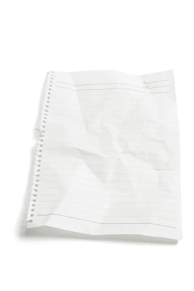 Τσαλακωμένο χαρτί με γραμμές — Φωτογραφία Αρχείου
