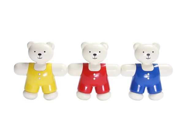Reihe von Plastik-Teddybären — Stockfoto