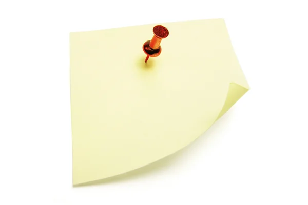 Βάλτον Σημείωση χαρτί με πινέζα — Φωτογραφία Αρχείου