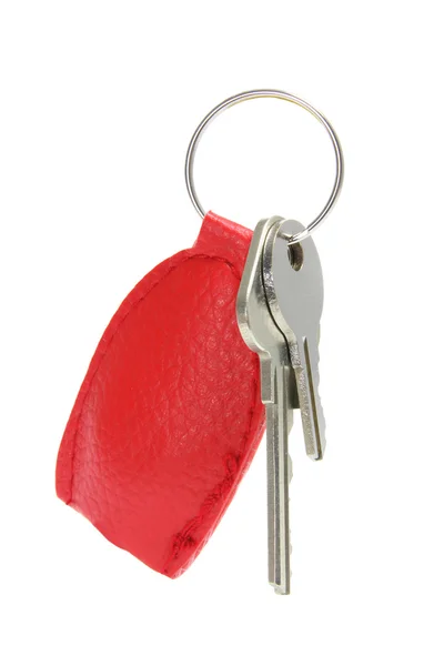 Keys with Leather Tag — Stock Photo, Image
