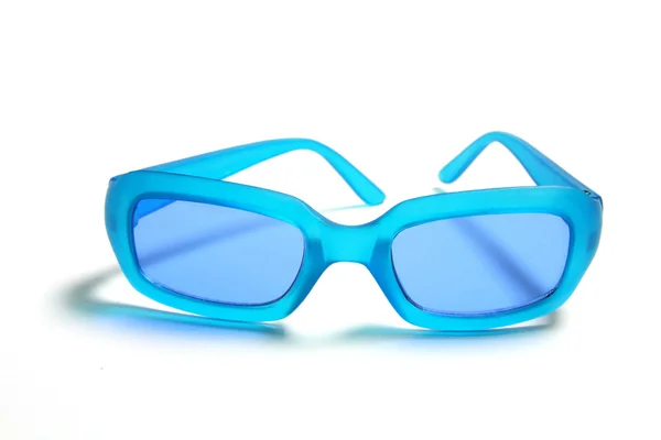 Blå plast solglasögon — Stockfoto