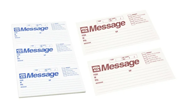 Almofadas de mensagem de telefone em branco — Fotografia de Stock