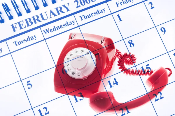 Calendario e telefono — Foto Stock
