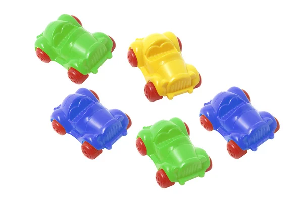 Carros de brinquedo de plástico — Fotografia de Stock