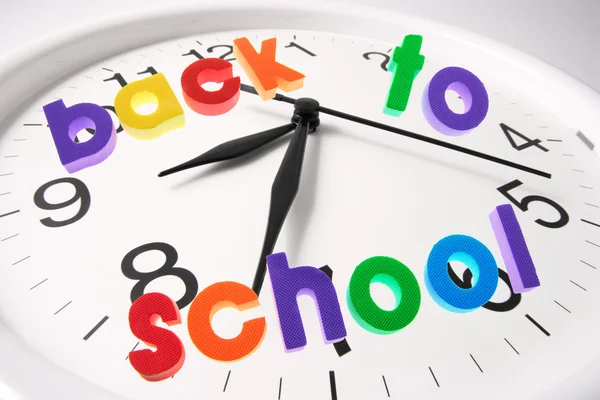 Back to School and Clock — Stock Photo, Image