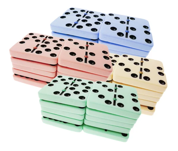 Travar av dominobrickor — Stockfoto