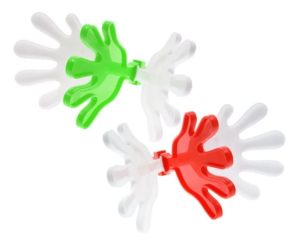 Пластиковые игрушечные руки — стоковое фото